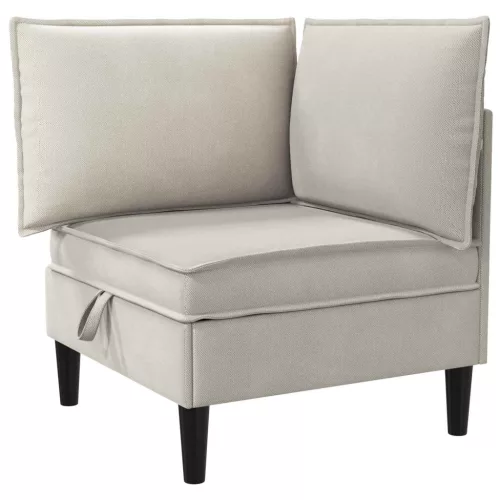  Sarok Sofa tárolóval Zabpehely Bársony