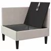  Sarok Sofa tárolóval Zabpehely Bársony