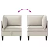  Sarok Sofa tárolóval Zabpehely Bársony