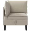  Sarok Sofa tárolóval Homokszín Bársony
