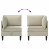 Sarok Sofa tárolóval Homokszín Bársony