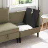 Sarok Sofa tárolóval Khaki Bársony