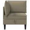  Sarok Sofa tárolóval Khaki Bársony