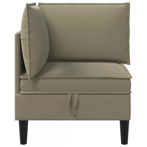  Sarok Sofa tárolóval Khaki Bársony