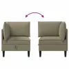  Sarok Sofa tárolóval Khaki Bársony