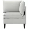  Sarok Sofa tárolóval Világosszürke Bársony