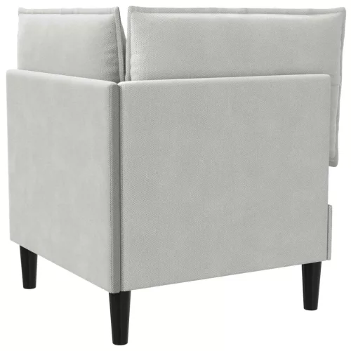  Sarok Sofa tárolóval Világosszürke Bársony