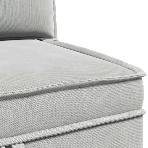  Sarok Sofa tárolóval Világosszürke Bársony