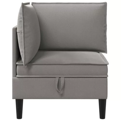  Sarok Sofa tárolóval Sötétszürke Bársony