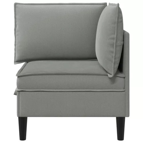  Sarok Sofa tárolóval Sötétszürke Bársony