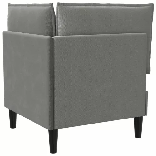  Sarok Sofa tárolóval Sötétszürke Bársony