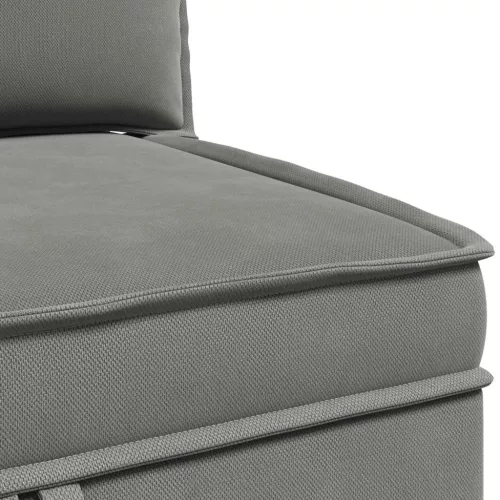  Sarok Sofa tárolóval Sötétszürke Bársony