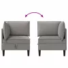  Sarok Sofa tárolóval Sötétszürke Bársony