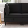  Sarok Sofa tárolóval Fekete Bársony