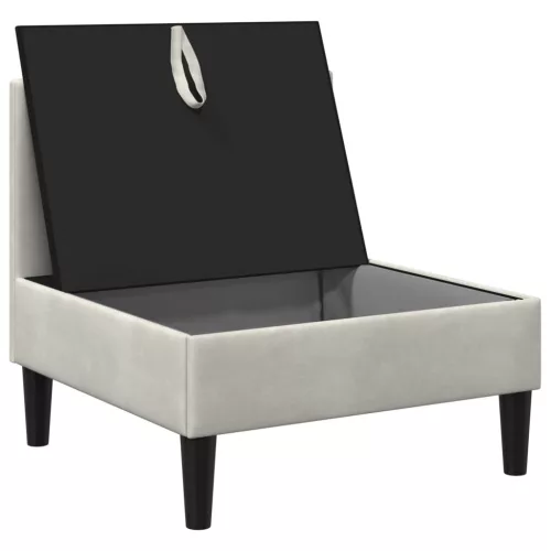  Középső kanapé tárolóval Krémszínű Bársony