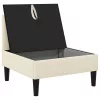  Középső Sofa tárolóval Krémszínű Bársony