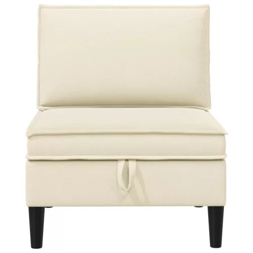  Középső Sofa tárolóval Krémszínű Bársony