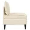  Középső Sofa tárolóval Krémszínű Bársony