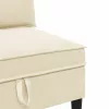  Középső Sofa tárolóval Krémszínű Bársony