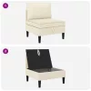  Középső Sofa tárolóval Krémszínű Bársony