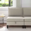  Középső Sofa tárolóval Zabpehely Bársony