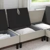  Középső Sofa tárolóval Zabpehely Bársony