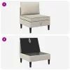  Középső Sofa tárolóval Zabpehely Bársony