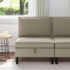  Középső Sofa tárolóval Homokszín Bársony