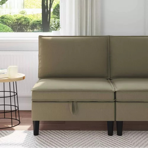  Középső Sofa tárolóval Khaki Bársony