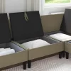  Középső Sofa tárolóval Khaki Bársony