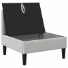  Középső Sofa tárolóval Világosszürke Bársony
