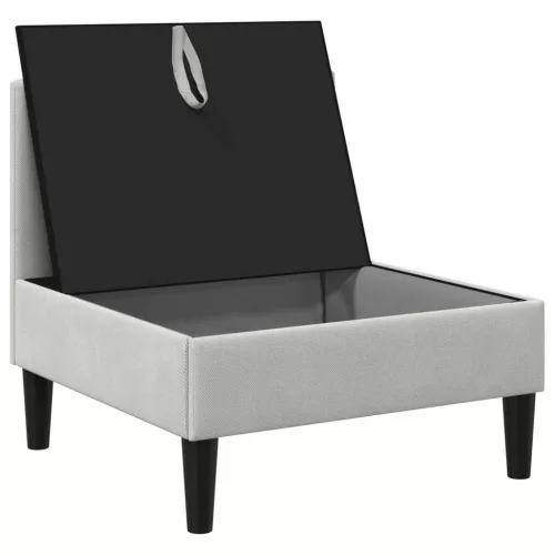  Középső Sofa tárolóval Világosszürke Bársony