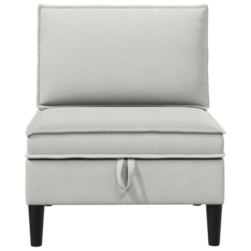  Középső Sofa tárolóval Világosszürke Bársony