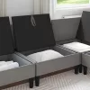  Középső Sofa tárolóval Sötétszürke Bársony