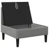  Középső Sofa tárolóval Sötétszürke Bársony