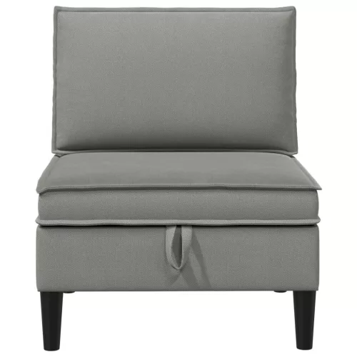  Középső Sofa tárolóval Sötétszürke Bársony