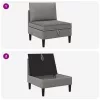  Középső Sofa tárolóval Sötétszürke Bársony