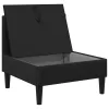  Középső Sofa tárolóval Fekete Bársony