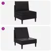  Középső Sofa tárolóval Fekete Bársony