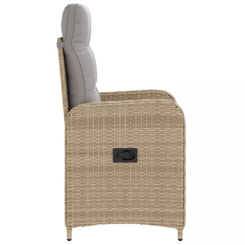  Fekvő Kerti Szék Beige és Világosszürke 57 x 63 x 94 cm