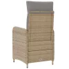  Fekvő Kerti Szék Beige és Világosszürke 57 x 63 x 94 cm
