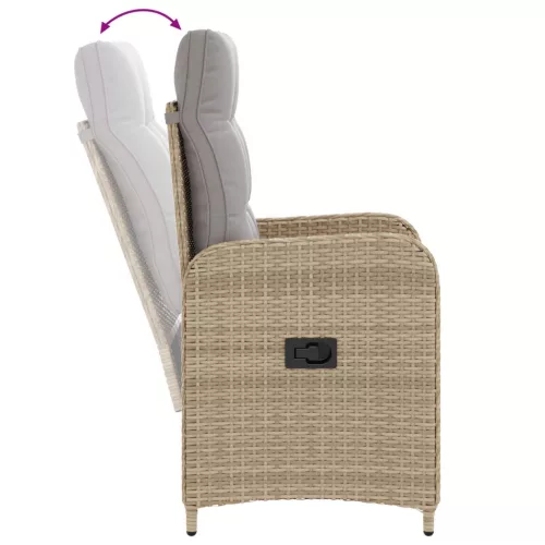  Fekvő Kerti Szék Beige és Világosszürke 57 x 63 x 94 cm