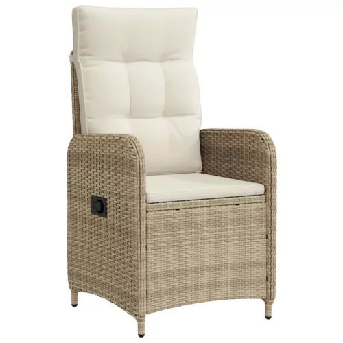  Fekvő Kerti Szék párnával Beige és Krémszínű 57 x 63 x 94 cm
