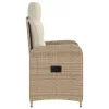  Fekvő Kerti Szék párnával Beige és Krémszínű 57 x 63 x 94 cm
