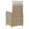  Fekvő Kerti Szék párnával Beige és Krémszínű 57 x 63 x 94 cm