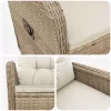 Fekvő Kerti Szék párnával Beige és Krémszínű 57 x 63 x 94 cm