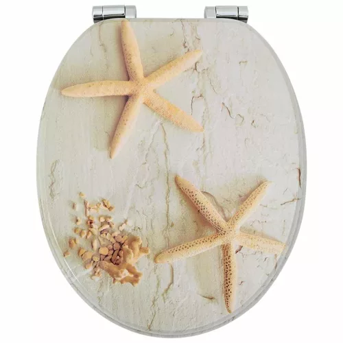  WC ülőke Sárga és Fehér 44 x 38 cm MDF lap