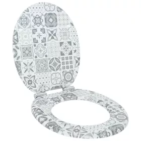  WC ülőke Kék és fehér porcelán 44 x 38 cm MDF lap
