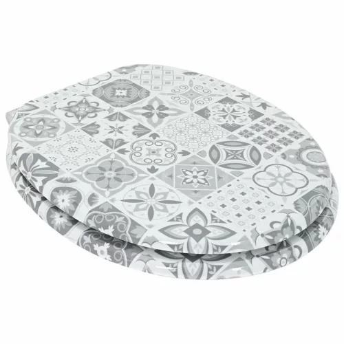  WC ülőke Kék és fehér porcelán 44 x 38 cm MDF lap