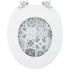  WC ülőke Kék és fehér porcelán 44 x 38 cm MDF lap